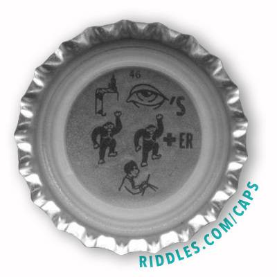 Lucky Beer Bottle Cap Puzzle #46 series 1 Riddles.com/caps