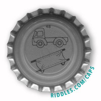 Lucky Beer Bottle Cap Puzzle #48 series 1 Riddles.com/caps