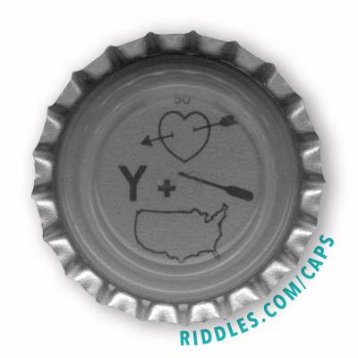 Lucky Beer Bottle Cap Puzzle #50 series 1 Riddles.com/caps