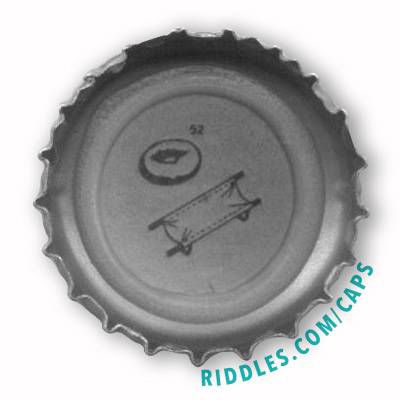 Lucky Beer Bottle Cap Puzzle #52 series 1 Riddles.com/caps