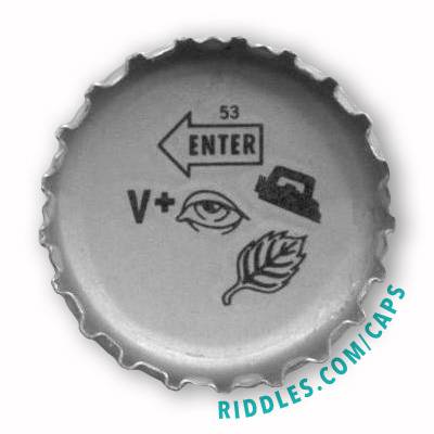 Lucky Beer Bottle Cap Puzzle #53 series 1 Riddles.com/caps